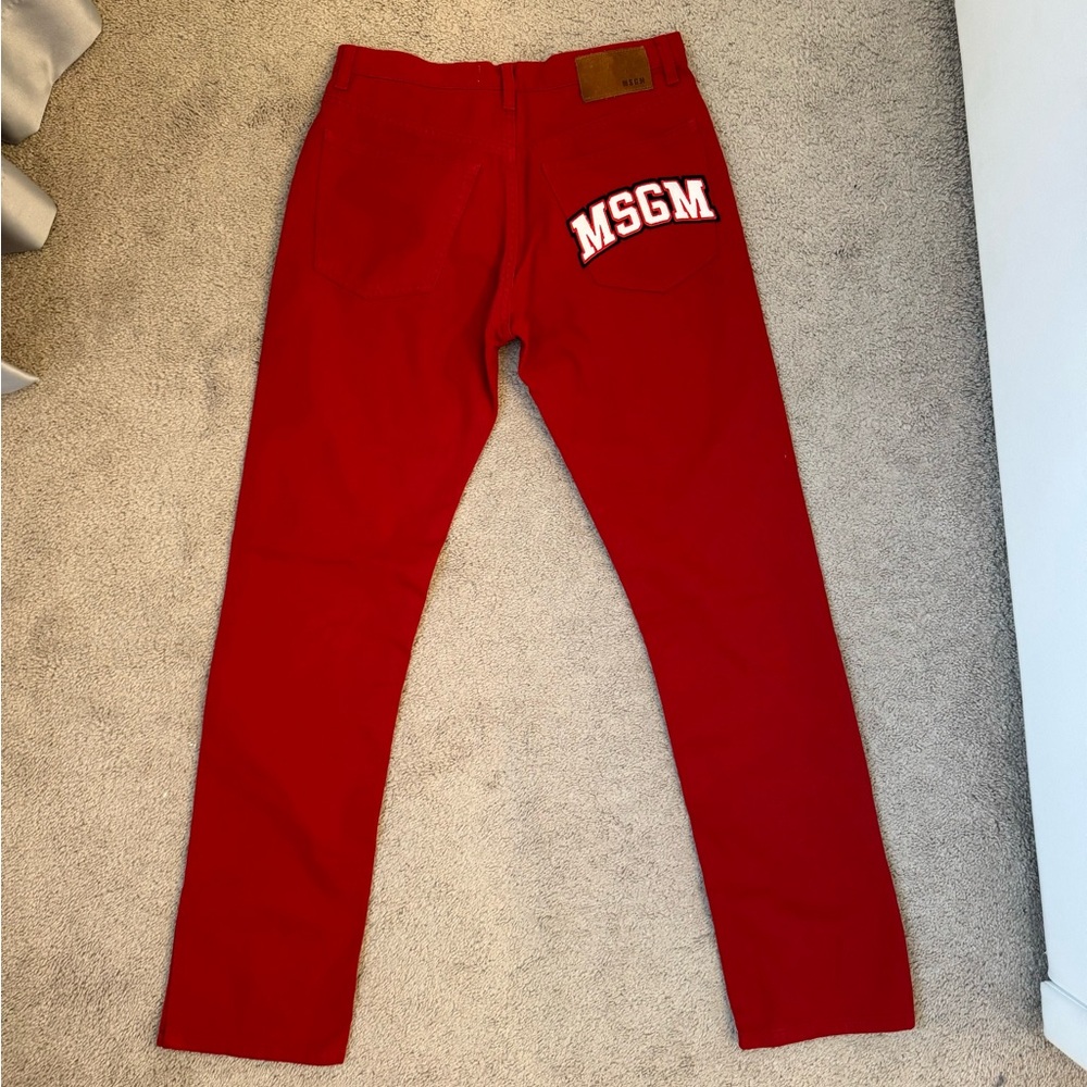 MSGM DENIM RED JEAN